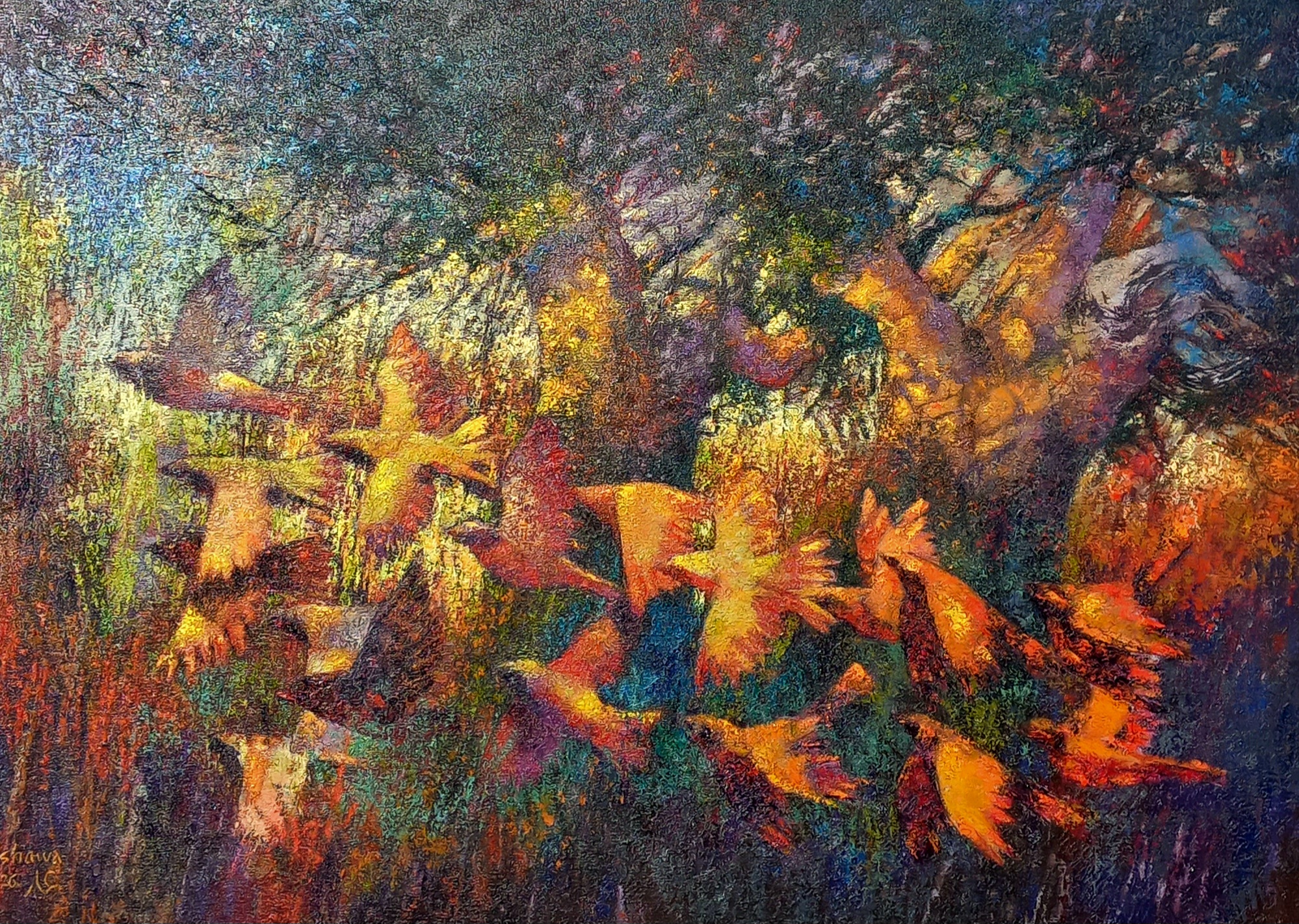 Crossing the forest
